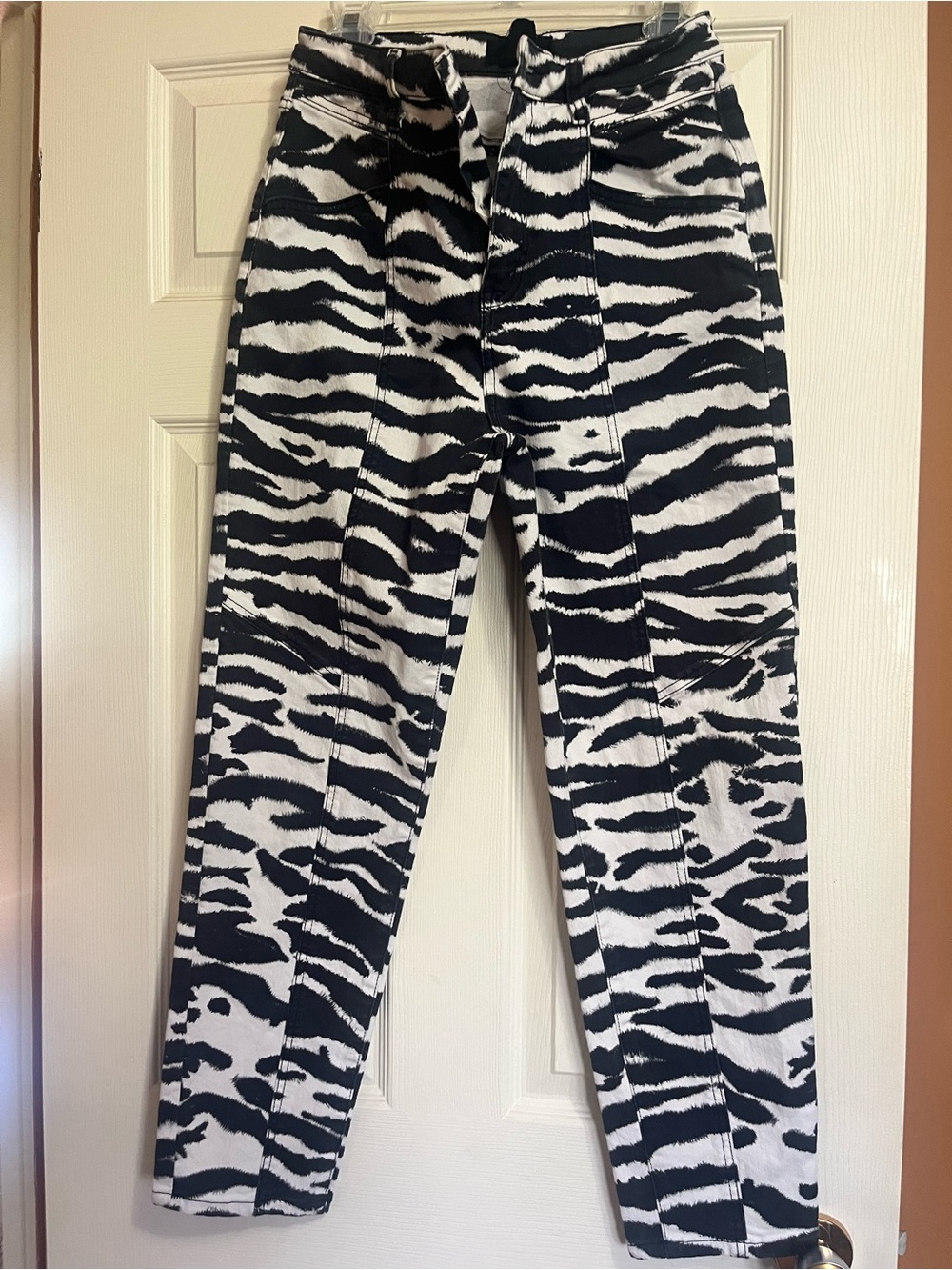 Desigual Black and White Patterned cotton demin jeans